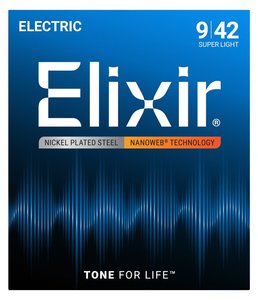 Elixir: Elixir Nanoweb Electric Super Light Guitar Strings 009-042