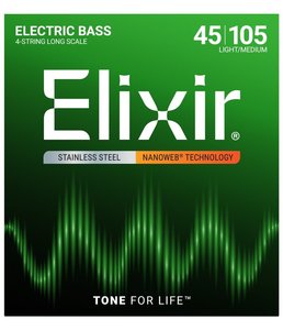 Elixir Bass NanoWeb Stainless Steel 5 String Light