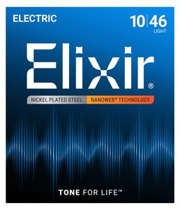 Elixir: Elixir Nanoweb Electric Guitar Strings Light 010-046