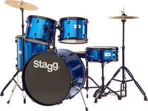 Stagg TIM122 5-Piece Beginner Drum Kit - Blue
