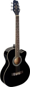 Stagg SA20ACE Auditorium Acoustic Guitar with EQ - Black