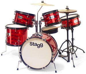 Stagg Junior Series 5 Piece Drumkit 16 Kick Red