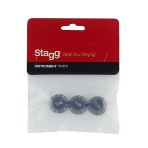 Stagg SP-KNST Electric Guitar Volume & Tone Knobs Set - Black