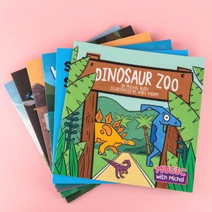 Products: Dinosaur Zoo - Book by Michal Bush - MUSIC WITH MICHAL