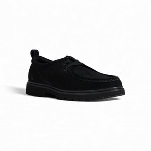 Calvin Klein Men’s Suede Shoes – Black Lace-Up Casual Style
