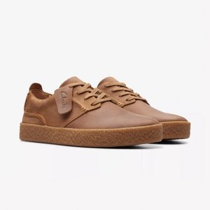 Clarks Men’s Streethill Lace Dark Tan Leather Shoes