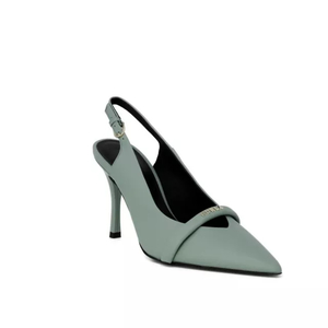 Furla Women’s Green Leather Pumps – Elegant 60mm Core
