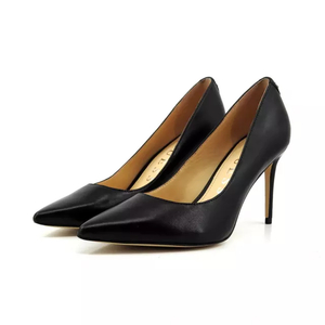 Guess Women’s Black Leather Pointed Toe Pumps – Elegant