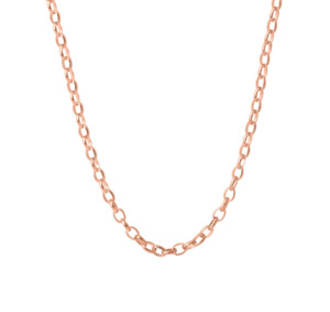 9k rose gold oval belcher chain (BO) 50cm - Max Wilson Diamond Jeweller, Diamond&hellip;