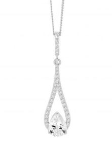 CZ TEARDROP PENDANT, STERLING SILVER - Max Wilson Diamond Jeweller, Diamond Ring Specialists