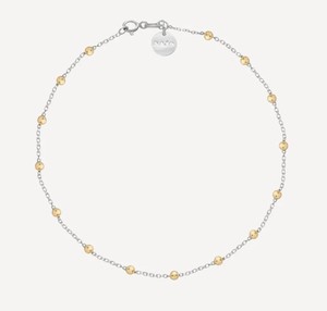 Products: ALONGQUIN TWO-TONE ANKLET, STERLING SILVER AND GOLD-PLATE - Max Wilson Diamond Jeweller, Diamond Ring Specialists