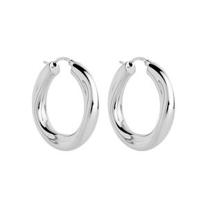 Products: Stunning Wave Style Earrings In Silver - MW Diamond Jeweller