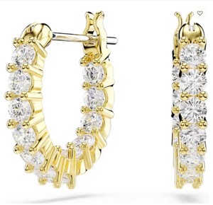 SWAROVSKI MATRIX VITTORE HOOP EARRINGS GOLD TONE PLATED - Max Wilson Diamond Jew&hellip;