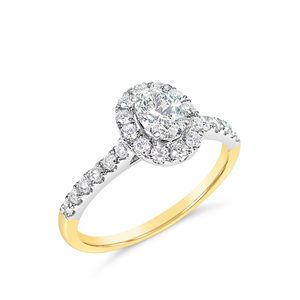 18k gold oval halo diamond cluster ring - Max Wilson Diamond Jeweller, Diamond R&hellip;