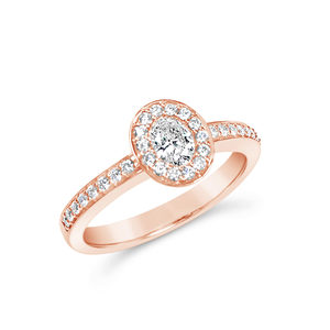 Products: Oval Diamond Rubover With Halo Ring - MW Diamond Jeweller