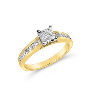 Brilliant 18k Princess Cut Diamond Ring - MW Diamond Jeweller