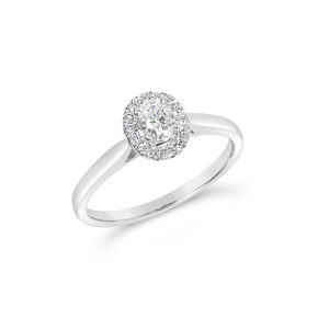Products: Exquisite White Gold Oval Diamond Ring - MW Diamond Jeweller