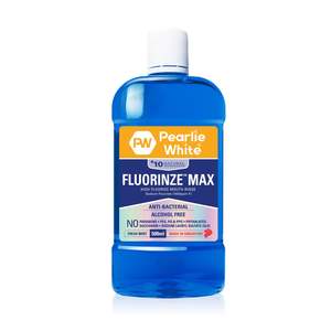 Mouthwash: Pearlie White Fluorinze Max High Fluoride Mouth Rinse 500ml