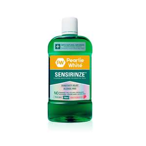 Mouthwash: Pearlie White Sensirinze Fluoride Mouth Rinse for Sensitive Teeth 750ml