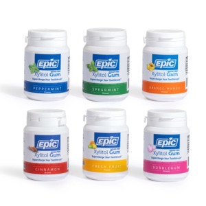 Dry Mouth: Epic Xylitol Chewing Gum Bottles - 50 pieces