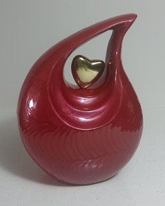 Heart in my Tear Drop Urn – Red