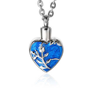 All Items - My Angel Cremation Jewellery Cremation or Keepsake Jewellery and Urns for ashes: Blue Rose Heart