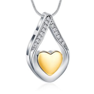 All Items - My Angel Cremation Jewellery Cremation or Keepsake Jewellery and Urns for ashes: Embraced Heart Gold