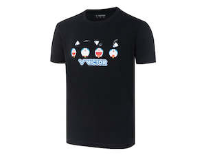VICTOR T-502DRM C Doraemon Black Badminton Shirt