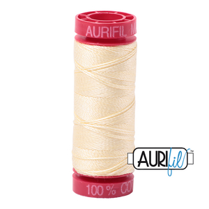 Aurifil 12wt col 2110 Light Lemon - 50m - Bernina Sewing Centre Tauranga