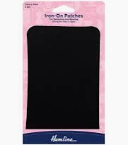 Iron on patch - Black - Bernina Sewing Centre Tauranga
