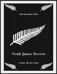 Cotton Blankets: Customized Knitted Cotton kids Blanket- Fern pattern