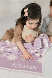 All: Personalised Merino blanket - Happy Daisy