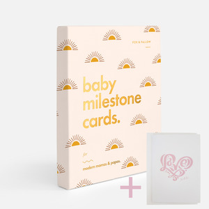 All: Baby Milestone Cards Boho + Greeting card pink