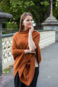 All: Possum & Merino Honeycomb Poncho