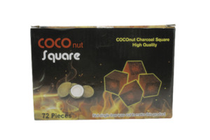 Coconut Square Charcoal 72pcs