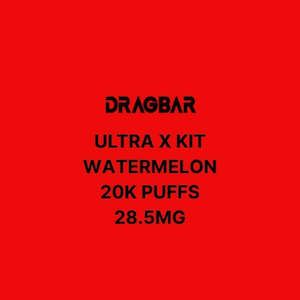 Vape Prefilled Pod Batteries Device Kits: Dragbar Ultra X (20K Puffs) (28.5mg)