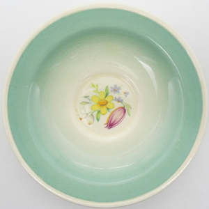 Plate, Saucer: Susie Cooper - Swansea Spray, Blue/Green 1014 - Saucer