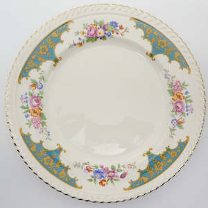 Plate, Salad: Johnson Brothers - Floral Sprays and Teal Shields - Salad Plate