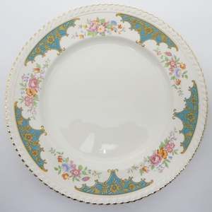 Plate, Dinner: Johnson Brothers - Floral Sprays and Teal Shields - Dinner Plate