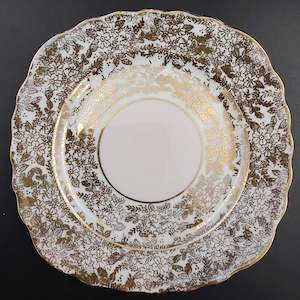 China Brands C: Colclough - Gold Filigree Band with Pink - Side Plate