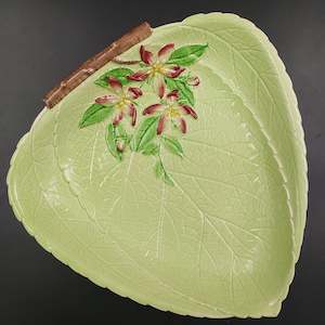 China Brand Carlton Ware England: Carlton Ware - Apple Blossom, Green - 1617/6 Triangular Tray
