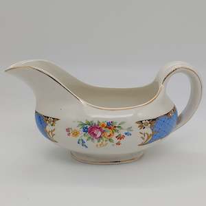 A J Wilkinson - Floral Spray with Blue Panel - Gravy Boat