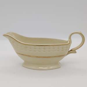 Adams Titian Ware - Cream with Gold Stripe - Gravy Boat