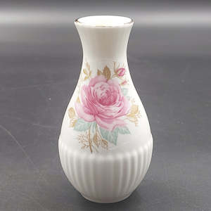 China Brand Adderley England: Adderley Floral - Pink Rose - Small Vase