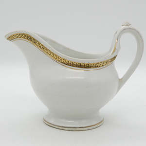 Keeling & Co (for DIC Christchurch) - Greek Key Gold Band - Gravy Boat