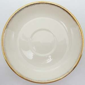 Kelston Ware - Cream with Brushed Gold Rims - Saucer