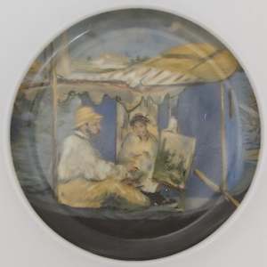 China Brands K: Kaiser - Claude Monet Boat Painting - Small Display Plate/Trinket Dish