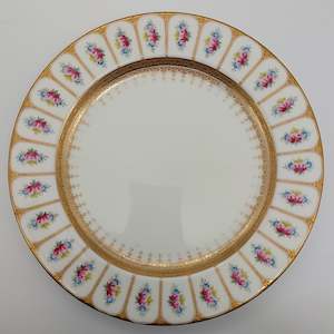 China Brand Cauldon England: Cauldon - Pink Roses with Gold Borders, 7649 - Plate