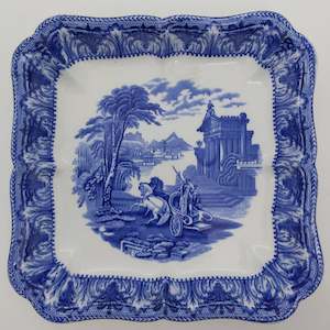 China Brand Cauldon England: Cauldon - Horses and Chariot - Square Dish