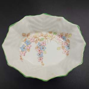China Brand Bell China England: Bell China - Pink and Blue Flowers - Trinket Dish